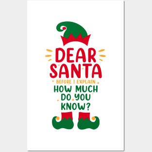 Dear Santa I Can Explain Funny Christmas Pajama Adults Kids Posters and Art